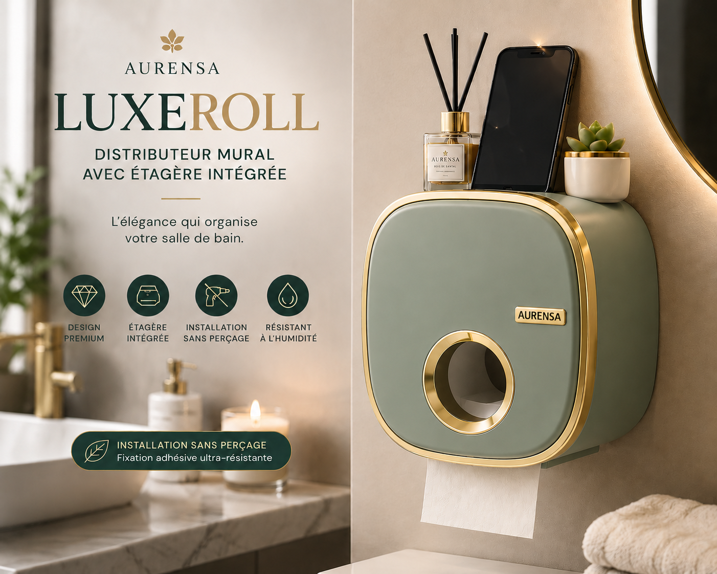 Aurensa LuxeRoll — Vert Sauge